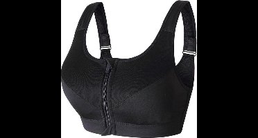 New Age Devi - New Age Devi - Sportbeha met voor-sluiting - zwart - maat XL
