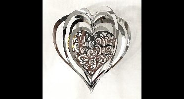Nature's Melody Cosmo Spinner Heart / hart 2# roestvrij staal ca.13cm / 5" windspinner