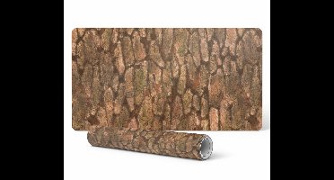 Elegante decoratieve bureauonderlegger van natuurlijke boomschors, 90x45 cm