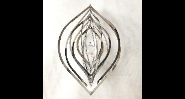 Cosmo Spinner - ca. 5" / 10.5x15.5x10.5 cm, Nature's Melody windspinner Cat's eye / Kattenoog