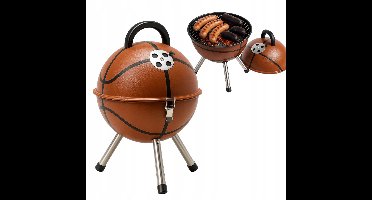 Merkloos Draagbare Koolgrill 36cm - Uniek Basketbal Design