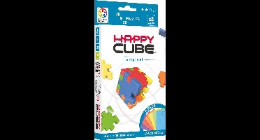 SmartGames Happy Cube Original - 6 Schaumpuzzels in 2D & 3D - Breinbreker & Bouwstenen met Wereldsteden - Vanaf 5 Jaar tot Volwassen
