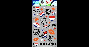 Funny Products Stickers Holland 20 X 10 Cm Grijs 28 Stuks