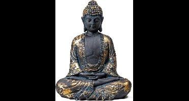Boeddha - Meditatie Boeddha antieke finish Japan - Polyresin