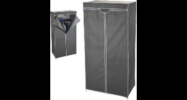 Storage Solutions Kledingkast Opvouwbaar - Garderobekast - 75 x 46 x 160 cm - Met ritssluiting - Grijs