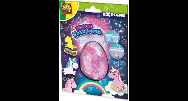 SES Creative - Explore - Unicorn Bad Bruisbal Surprise – Met Eenhoorn Speeltje - Mooie Grote Bruisbal - Cosmetisch getest - Bad Unicorn Speelgoed