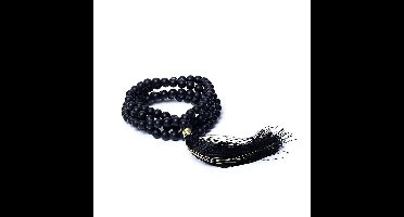 Yogi - Yogini - Mala zwarte onyx matte finish - AA kwaliteit in zakje - Mineraal - India