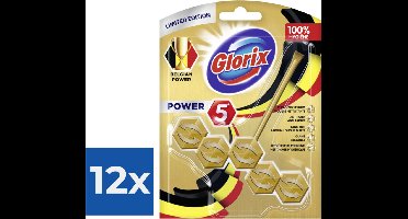 Glorix - Power 5 - Toiletblok - Gold & Fresh - Limited Edition - Langdurige Frisheid - Voordeelverpakking 12 stuks