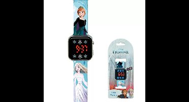 Disney Frozen LED Horloge - Blauw