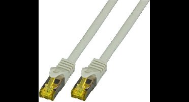 EFB Elektronik MK7001.2G RJ45 Netwerkkabel, patchkabel CAT 6a (losse kabel CAT 7) S/FTP 2.00 m Grijs Vlambestendig, Halogeenvrij, Snagless, Vergulde