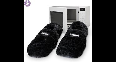 MikaMax Hot Feet Deluxe Zwart - Magnetron Warmtesloffen met Lavendel - One Size