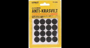 Stolz - Anti-krasvilt zelfklevend - Rond - Vloer- en meubelbeschermers - 32 stuks - 1,7 x 1,7 cm