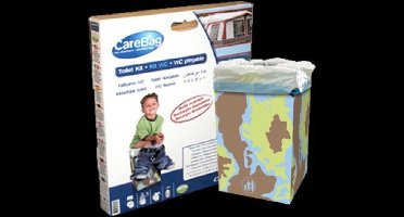 Carebag toilet kit Opvouwbaar toilet compleet met 12 CareBag zakken