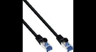 S/FTP CAT6a 10 Gigabit industriële netwerkkabel met PUR mantel / zwart - LSZH - 0,50 meter