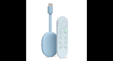 Google Chromecast with TV HDMI 4K Ultra HD Android Blauw