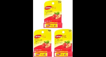 Carmex Daily Care SPF 15 Aardbei Lippenbalsem - Lippenbalsem - UV-bescherming, 3-pack