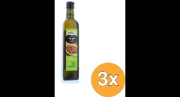 3x Bountiful Lijnzaadolie Bio (500 ml)