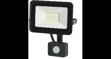 LED schijnwerper aluminium - 30W - 2400 lumen - Buitenlamp met sensor - Tuinverlichting met sensor - Schijnwerper met bewegingssensor - Zwart
