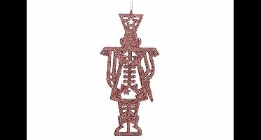 Hanger Nutcracker Glitter Roze 8xh15cm K Unststof