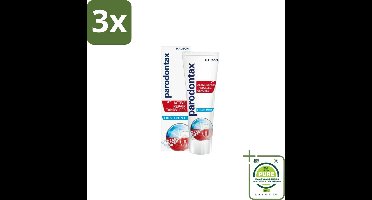 3 x Parodontax - Tandpasta - Active Repair Tandvlees - Fresh Mint - 75 ml - Grootverpakking - Tandvlees Herstellen - Bloedend Tandvlees - Gezwollen Tandvlees - Tandplak Verwijderen - Frisse Adem