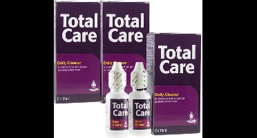 Blink TotalCare Cleaner - Premium Dagelijkse Lenzenvloeistof voor Harde Contactlenzen - Conserveermiddelvrij - Reisformaat - 6 x 15 ml