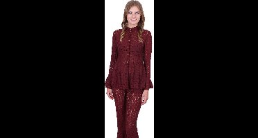 Maroenen kanten blouse van John Zack