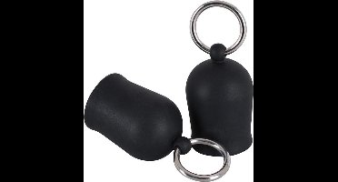 Black Velvets – Siliconen Tepel Zuigers met O-ringen voor Sensuele Borsten – Zwart