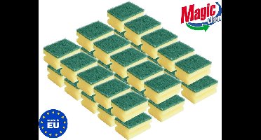 Schuursponsjes 30 stuks Voordeelset - Grip & Schuurlaag - Schoonmaakspons Afwas Keuken