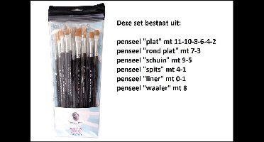 PXP Professional Colours penselen set ass. profigrime - schmink penseel festival thema feet party