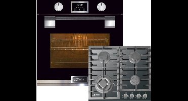 Kaiser - kookplaat - Inbouwoven - EH 6338 s - Gaskookplaat KCG 6383 - 60 cm - oven - pyrolytische oven - 11 functies -
