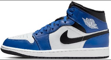 Nike Air Jordan 1 Mid - Maat 44.5 - Blauw / Zwart / Wit - Sneakers Heren - Doos zonder deksel
