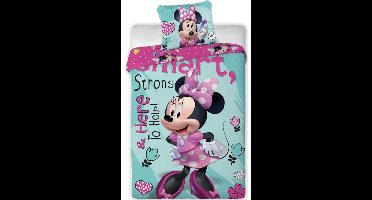 Disney - Minnie Mouse - Dekbedovertrek - 140x200 Cm - Eenpersoons - Dubbelzijdig bedrukt - Microvezel