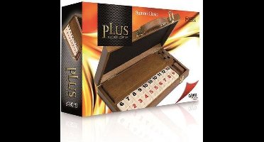Cayro RummiClasic Houten Koffer - Klassiek Nummerspel met Fiches van Resistente Kunsthars - Donker Gelakte Houten Koffer en Atrils - 2-4 Spelers - Vanaf 8 Jaar - Cayro Collection