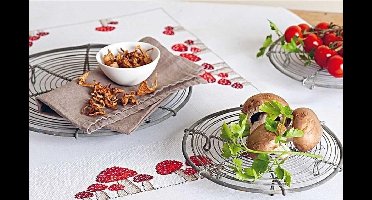 Borduurpakket tafelkleed met telpatroon paddenstoelen Rico design