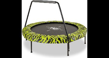 EXIT Tiggy Trampoline ø140cm - met Beugel - Rond - Kindertrampoline - Zwart/groen