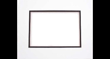 Passepartout Dubbeldik Wit/Zwart 20,3x25,4cm (10 stuks)