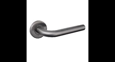 Lavuzo Oristano deurklink Gun Metal met rond rozet