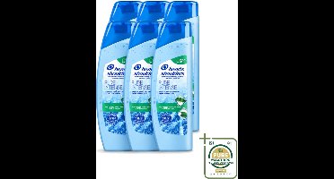 6 x Head & Shoulders - Anti-Roos Shampoo - Pure Intense - Extra Verkoelend - 250 ml - Wasstrips - Roosvrij Haar - Roosbestrijding - Verkoelend Shampoo - Menthol Shampoo - Frisse Geur