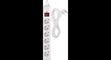 EMOS Overspanningsbeveiliging – 6 stopcontacten, 3 m, wit, P54216
