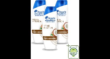 3 x Head & Shoulders - Shampoo - Intense Hydration - 100% Roosvrij - 300 ml - Grootverpakking - Vaatwasstrips - Anti-roos Shampoo - Hoofdoorzaak Roos - Kokosolie Shampoo - Hoofdhuidhydratie - Microbioom Balans