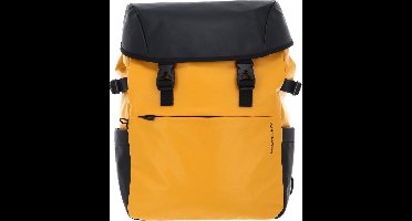 MANDARINA DUCK Laptop rugzak Rugzak met laptopvak Eco Coated Backpack Duck Yellow Donkergeel