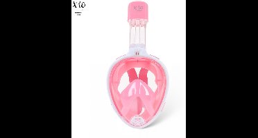 X10 Snorkelmasker - Duikbril - Snorkel - Snorkelset - Full Face Masker - Kinderen - Roze - XS