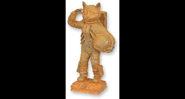 Beeldje - Astrocat - roestig gietijzer - 22,9 cm hoog
