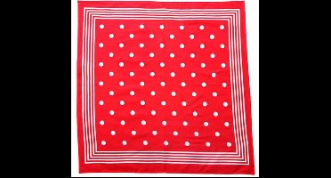 Vangelderen Boeren zakdoek rood stippel 55 x 55 cm - HRBZ018