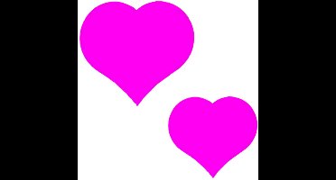 Sluitsticker Hart Fluor Roze -Sticker-Etiket – Klein hart – 500 st