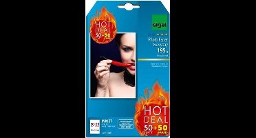 Sigel inkjet fotopapier Everyday plus 10x15cm hoogglanzend 195 grams 50 vel + 50 vel gratis