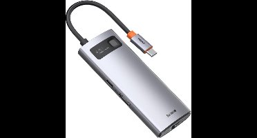 BASEUS 6 in 1 Multifunctionele USB-C HUB - Grey