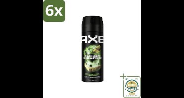 Axe - Deodorant Bodyspray - 48hrs Fresh - Green Mojito & Cedarwood - 150 ml - Voordeelverpakking - 6 stuks - Axe - Green Mojito