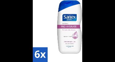 6 x Sanex Dermo - Pro Hydraterend - Douchecrème - Zeer Droge Huid - 500 ml - Sanex Dermo Pro - Hydraterende Douchecrème - Droge Huid - Douchecrème - Hydratatie