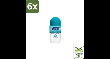 Sanex – Deodorant Roll-On – Dermo Total Protection – 50 ml - Voordeelverpakking - 6 stuks - Douche - Deodorant roll-on